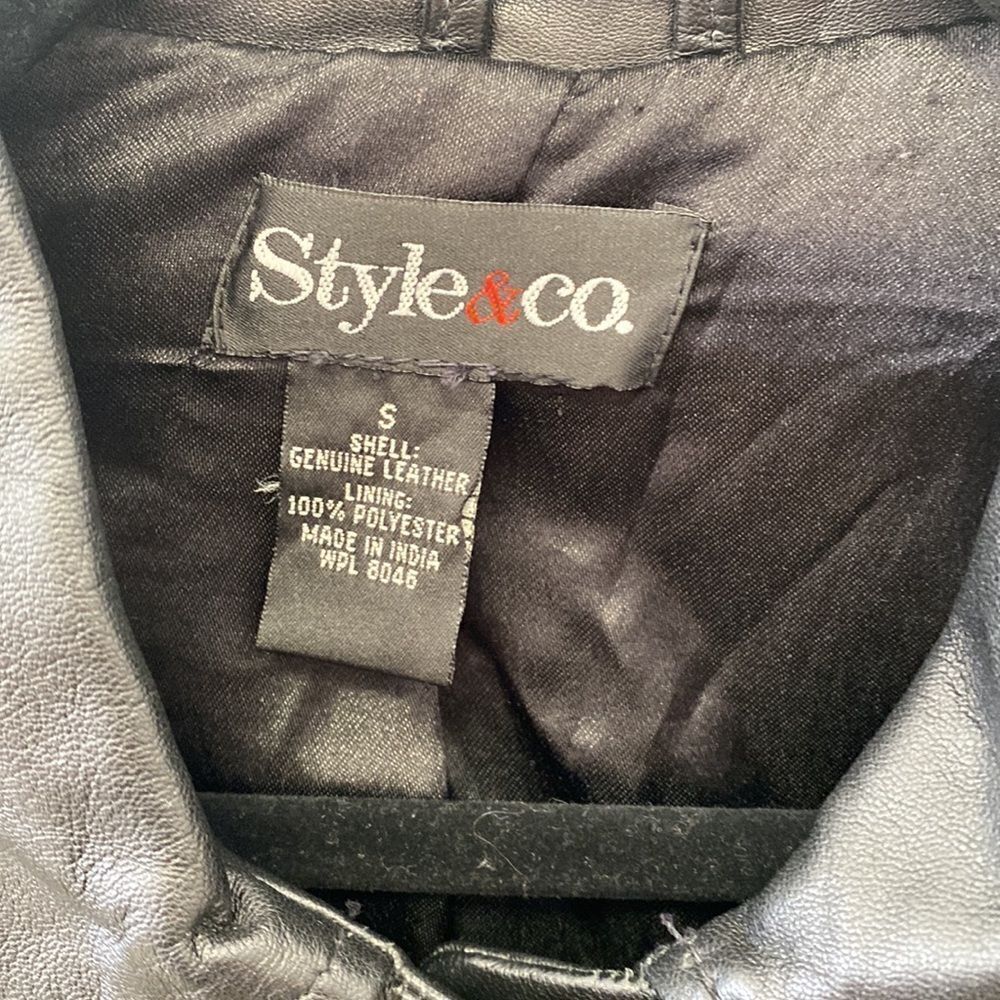 Style & Co Leather Jacket - Picture 2 of 5